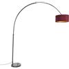 Qazqa xxl - Lampada da terra con paralume Moderno - 1 luce - L 2070 mm - Rosso - Moderno - Soggiorno I Camera da letto