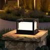 FREEUP LED Luce da giardino per esterni, IP65 Luce di dissuasione per giardini in alluminio, 15W Lampada da giardino quadrata bianca calda con base, L 16 x W 16 x H 12 cm