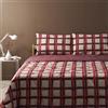 Bassetti Trapunta Invernale Singola Check 170x260 cm - 100% Cotone, Imbottitura Anallergica 320 g/m², Made in Italy - Colore Bordeaux