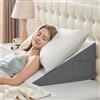 Dorifine Cuscino a cuneo per dormire, 60 x 60 x 25 cm, per testiera, cuscino | Cuscino ergonomico a cuneo in memory foam con forma di supporto, ideale per dormire e rilassare, rivestimento rimovibile e
