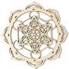 Pomurom Metatrons - Decorazione da parete in legno, 28 cm, motivo: geometria sacra, in legno, simbolo spirituale per yoga, meditazione, casa, camera da letto, soggiorno, decorazione da parete