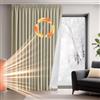 Deconovo Tende Oscuranti Termiche con Fettuccia - Pannello Singolo Pesante Doppio Strato Isolante Freddo Caldo, Antivento, per Finestre e Porte, 140x260 cm, Beige Scuro Retro Bianco