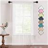 HSYLYM maglieria stringa tenda pannelli dense poliestere Fringe tenda zanzariera divisorio per porta finestra Décor,90x245cm,bianco