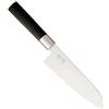 Kai Wasabi 6716S Coltello Santoku, Acciaio Inossidabile, Nero, 16.5 cm