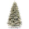 XMAS COLLECTION Albero di Natale Realistico Nevira Luminoso e Innevato PE+PVC con 420 LED Integrati, Altezza 210 cm, 1205 Rami, Apertura a Ombrello
