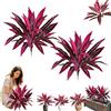 Generic 2 piante artificiali di felce di Boston di sangue di drago, resistenti ai raggi UV, con foglie rosa viola vibranti, per esterni, giardino, patio, matrimoni, balcone (2)