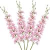 Briful 4 fiori artificiali di Delphinium alti 94 cm, fiori artificiali a stelo lungo per vaso alto, fiori finti delphinium in seta rosa, steli per composizioni floreali per matrimoni e decorazioni da