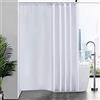 Furlinic Tenda Doccia Antimuffa Tessuto in Poliestere Grande Tende Doccia Impermeabile Lavabile Bianco Tenda Vasca da Bagno con 12 Ganci 200x200cm.