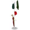 Relaxdays Attaccapanni con Portaombrelli, H x D: 176,5 x 36,5 cm, 16 Ganci Porta Abiti, Appendiabiti da Terra, Bianco