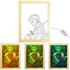 MeYuxg Roronoa Zoro - Cornice a LED a tema anime Zoro, creativa, lampada giapponese per soggiorno, camera da letto e bar, Roronoa Zoro A