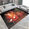 Morbuy Natale Tappeto Salotto Grande Pelo Corto Moderno, Tappetino per Decorazioni Natalizie 3D,Grandi Dimensioni Soggiorno Bambini Camera da Letto Decorazione Tappeti (80x120cm,Atmosfera)