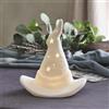 Lights4fun Cappello da strega in porcellana, LED bianco caldo e timer, per Halloween e autunno