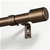 DEFYNEE Bastone per Tende Bronzo, Ø 25mm, 81-366cm, Estensibile | Terminali moderni, per tende a occhielli, supporta 15kg, uso interno/esterno, montaggio a parete, staffe e viti incluse