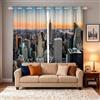 Loussiesd Tende per finestre New York City con skyline di Manhattan, per camera da letto e soggiorno, stile contemporaneo, artistico, tramonto, paesaggio, tende per finestre, 167,6 x 182,8 cm