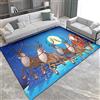 Morbuy Natale Tappeto Salotto Grande Pelo Corto Moderno, Tappetino per Decorazioni Natalizie 3D,Grandi Dimensioni Soggiorno Bambini Camera da Letto Decorazione Tappeti (80x120cm,Alce)