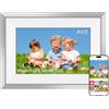 Apveelveer Frameo Cornice Digitale WiFi Argento Luna 10.1 32GB Touchscreen IPS FHD | Si Adatta a Ogni Arredamento Tiene Famiglia e Amici Sempre Connessi via Frameo Un Regalo Speciale per Conservare i Ricordi