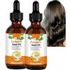 SURDVAS Olio di semi di zucca biologico per la crescita dei capelli, olio di vettore puro spremuto a freddo idrata il cuoio capelluto, nutre i capelli secchi, fornisce più pienezza e forza, ripristina la