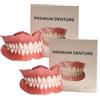 APFJIP 2 Set Con Ribasatura In Silicone Morbido Per Comfort Avanzato, Kit Protesi Dentale Provvisoria Superiori E Inferiori Naturale(B)