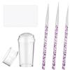 LIQWEI Set di 5 pennelli per unghie trasparenti per manicure | Nail Art Liner Pennello e raschietto per unghie, in silicone, kit per manicure fai da te creativo