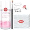 SAVILAND 120ml Soluzione Acrygel per Unghie con Pennello e Vaschetta | Set di soluzioni Slip Solution per Polygel, 200 Pezzi Tamponi per Unghie, Gel Liquido, Kit Iniziale per Unghie in Gel