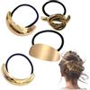 Générique 4X Hair Cuff Wrap Geometrico - oro capelli polsino Wrap fasce per capelli decorativi porta coda di cavallo per capelli