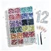 ANINGBOYZTZY 23000 pezzi Bedazzling Kit, 12 colori 3 mm Retro piatto Strass, con pinzetta e penna puntatore Stras, per il trucco del viso, lavori manuali, tessuto, nail art