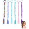 BIVYAX Treccia Rumi Bambina 6 Pezzi, Treccine Capelli Bambina 32cm con Elastico, Extension Capelli Bambin a per Acconciature Facili Feste