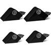 LAVEST Clipper Guards Set 16 14 12 10 Adatto per la maggior parte dei tosatrici Wahl e Babyliss FX870, guide di ricambio per tagliacapelli - 3,2 cm a 5,1 cm, set da 4 pezzi, colore nero