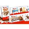 Generico Box Assortita LIMITED EDITION per kinder con 3 Pezzi: Tris 100g, Duo 150g e Crispy 170g - Snack Dolci al Cioccolato Idea Regalo