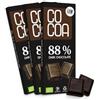 CO COA Cioccolato Fondente 88% BIO 3x40g - Crudo, Vegano, Senza Zucchero Bianco Raffinato
