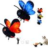 Generic Smart Sensing Flapping Butterfly Interactive Cat Toy ricaricabile (2PCS/C) | Attivato al tocco, 3 modalità di gioco, movimento realistico dell'ala, struttura in peluche resistente