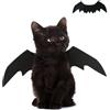 CUEMOON Costume da gatto di Halloween, ali da pipistrello per gatto, decorazione di Halloween per cane, petto e schiena da pipistrello per animale domestico, taglia S