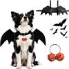 FePen Ali di Pipistrello per Animali Domestici, Costumi di Halloween per Cane e Gatto con Campana di Zucca, per Decorazione di Cosplay