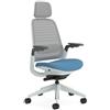 Steelcase Sedia da ufficio ergonomica: Series 1, con Poggiatesta, Cobalt | Consegnata assemblata, ruote universali, materiali premium, fino a 150 kg e 190 cm, comfort della seduta.