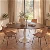 Aislinglen Tavolo da pranzo rotondo allungabile, ovale, per 4-6 persone, 100-140 cm, moderno, in legno, adatto per cucina, sala da pranzo e soggiorno