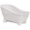 matches21 HOME & HOBBY Matches21 - Portasapone in Ceramica per Vasca da Bagno, 1 Pezzo, Colore: Bianco 16 x 7 x 9 cm