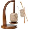 Beler Avvolgitore magnetico in legno, doppio porta gomitoli girevole, con contenitore, robusto supporto per lana per gli amanti dell'uncinetto, pratico accessorio per lavorare a maglia e uncinetto