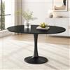 AilZylphera Tavolo da pranzo allungabile in MDF, ovale, 100/140 cm, rotondo | Tavolo da pranzo rotondo con prolunga flessibile, design moderno per sala da pranzo, cucina e piccoli appartamenti