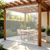 Generico Tenda Avvolgibile Trasparente in PVC per Patio, Telo Impermeabile Resistente con Occhielli, per Pergola, Gazebo, Portico, Serra e Pollaio da Esterno(B100xH100cm)