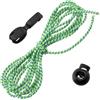 Aerzetix Set di 3 m Cordoncino Elastico Rotondo Decorativo Ø4 mm Verde Scintillante e Blu / 6 fermacorde ovali Ø16 mm a 1 Foro e 6 terminali Pieghevoli 19 mm di Colore Nero