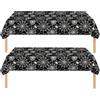 COSORO 2 pezzi Tovaglia Plastica Rettangolare Nero per Halloween,137x 274cm Tovaglia Antimacchia Impermeabile Estensibile,Tovaglie per Festa Copritavolo Decorazione Desktop Cena per Festa di Halloween