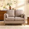 Bonnlo Divano 2 Posti in Tessuto Chenille 120 x 77 x 87cm, Divanetto con Schienale Sfoderabile e 2 Cuscini, Sofa per Soggiorno, Camera da Letto e Ufficio, Portata 260kg (Kaki)