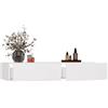 Generico Mobile Consolle Salvaspazio Toeletta Trucco 110 cm Bianco | Montaggio a Parete, Design Moderno, Camera da Letto, Apertura a Ribalta, Ampio Piano d'Appoggio