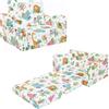 alldomess Poltroncina per Bambini 2-in-1,Cartoon Comodi Sedia Bambini | Divano pieghevole per bambini, per giocare e leggere, regalo di compleanno