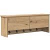 SYDE Appendiabiti da parete in legno lavorato | Montaggio semplice, molteplici ganci, salvaspazio, design moderno per corridoio
