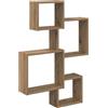 PUGYNBK Mensola da parete a cubo in rovere per libri | Legno resistente, montaggio a parete, salvaspazio, decorazione moderna, facile da pulire