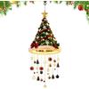 Generico Lampadario Babbo Natale LED Bianco Caldo Sospeso Decor Portico Festa 32cm | Funziona A Batteria O USB, Atmosfera Luce Morbida, Conservazione Compatta, Regalo Casa, 32x26cm Soffitto Mensola