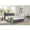EVERGREENWEB MATERASSI & BEDS EVERGREENWEB Letto Matrimoniale con Box Contenitore + Materasso Matrimoniale + Coppia Cuscini Memory Foam Inclusi + Rete a Doghe in Legno, Elegante Testiera in Tessuto Grigio Imbottito, MOD. Ever