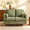 Bonnlo Divano 2 Posti in Tessuto Chenille 120 x 77 x 87cm, Divanetto con Schienale Sfoderabile e 2 Cuscini, Sofa per Soggiorno, Camera da Letto e Ufficio, Portata 260kg (Verde Chiaro)