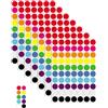 LOZTBUE Bollini Adesivi Colorati 700 Pezzi 30 mm - bollini adesivi colorati, Etichette Adesive Rotonde 10 Colori - Stickers Tondi per Forniture Ufficio e Casa, stickers